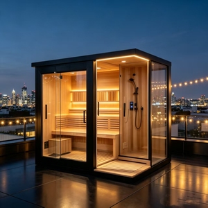Sauna <span class=keywords><strong>doccia</strong></span> in cedro rosso, resina di pino, trasparente e duratura, per esterni, adatta a insetti e formiche, non soggetta a corrosione - Product Image 5