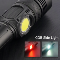 Lampe torche tactique LED rechargeable 1000LM en alliage d'aluminium, étanche IP65, laser blanc, portée 1000M, affichage numérique