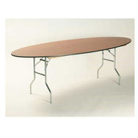Table de banquet ovale pliante en bois de 96 pouces de long avec un design moderne pour les événements et les fêtes - Mobilier de restaurant