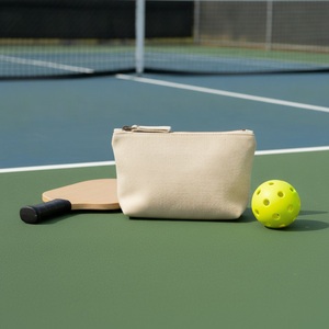 Pochette d'accessoires en mélange de chanvre pour pickleball, 10 oz, non teinte, avec logo personnalisé, vente en gros, pochette pour balles de tennis - Product Image 3