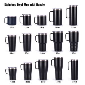 14oz 20oz 24oz Stainless Steel Travel Tumbler <b>Insulated</b> Coffee <b>Mug</b> Custom Logo Wine Cup Blank Vacuum Coffee <b>Mug</b> With Handle - Product Image 5
