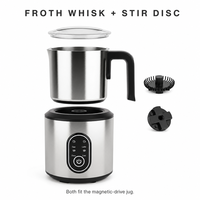 Mousseur à lait électrique automatique 5 en 1 en acier inoxydable 700 ml pour cappuccino, latte, chocolat chaud, avec carafe amovible, logo personnalisé OEM