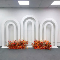Arco Metálico Dorado Brillante de Lujo para Interiores, Precio de Fábrica, con Accesorios para Decoración de Bodas, Eventos, Escenarios y Salones