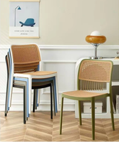 Meubles de Restaurant en rotin en plastique de haute qualité empilable café chaise de salle à manger chaises de salon