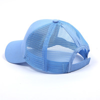 Topi bisbol lidah bebek modis, topi bisbol dengan jaring kuda untuk hari cerah di katun