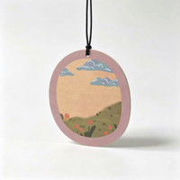 Désodorisant de voiture suspendu en papier, parfum citron longue durée, avec logo personnalisé (animal/ange), imprimé par transfert thermique, thème Noël