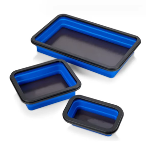 Vente d'usine Qualité 3 Pièces Isolantes En Silicone Pliable Magnétique Pièces Plateau Ensemble Avec Base Magnétique Double Face De Terre Rare - Product Image 1