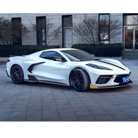 Pour Chevrolet Corvette C8 Stingray Cabriolet Coupé Jupes latérales en fibre de carbone sèche Kit de carrosserie pour Corvette C8 Pièces automobiles