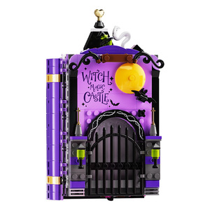 Ensemble de blocs de construction de château magique de sorcière pour enfants, 200 à 400 pièces, jouet violet pour Halloween, cadeau - Product Image 1