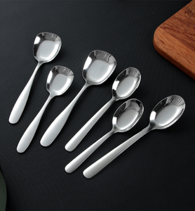 Cucharas Cuadradas de Acero Inoxidable DFS01 S M L para Niños, Cucharas para Servir Comida en Casa, Cucharas para Sopa con Cabeza Cuadrada y Logotipo Personalizado - Product Image 5