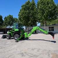 Mini-chargeuse-pelleteuse hydraulique diesel compacte sur roues pour travaux agricoles