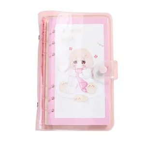 Soododo PVC transparent grand livre ins couleur simple livre à feuilles mobiles coque épaissie démontage cahier