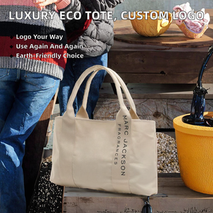 Sac en toile de <span class=keywords><strong>coton</strong></span> biologique, grand sac fourre-tout avec bouton, résistant, sérigraphie, fermeture éclair colorée, longue poignée, bandoulière - Product Image 2