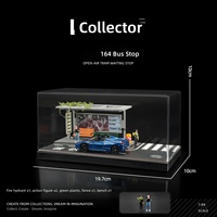 Ensemble de diorama miniature de arrêt de bus à l'échelle 1:64 pour assortiments de vente en ligne