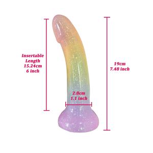 Dildos de silicona coloridos y enormes para mujeres, dildo largo de silicona líquida de fantasía con correa para hombre - Product Image 2