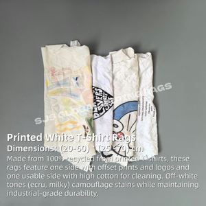 Paños de limpieza industriales de algodón de alta calidad con estampado blanco, paños de limpieza de algodón tejido blanco para limpieza industrial - Product Image 2