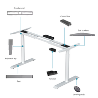 Table élévatrice électrique de bureau debout et vers le bas réglable en hauteur de poste de travail d'ordinateur réglable en hauteur de suites exécutives