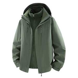 Men's Outdoor Detachable Fleece Lined 3-in-1 Windproof Jacket Workwear Wuhan - Product Image 3