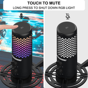 Micrófono condensador de grabación profesional RGB para videojuegos, para Youtube, Tiktok, <span class=keywords><strong>Twitch</strong></span>, transmisión en vivo - Product Image 4