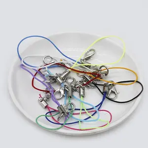 Lanière multicolore Fermoir de homard multicolore Lanyard Strap Cord Charm Nylon Hang Rope Key Chain Connector For DIY Jewelry Making