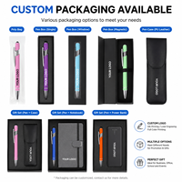 Stylos à bille métalliques durables de luxe avec logo personnalisé UMI, 2 en 1, bille à pointe souple, impression UV, stylos pour événements de course et de marche
