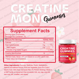 ספק יצרן מאומת oem תוספת כושר קריאטין מונohydrate אלקטרוליט gummies 5 גרם גררבים אירופה - Product Image 2