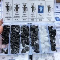 HE26 100 Pièces Attaches de Pression pour Voiture Agrafes Automobiles Fermoirs en Plastique Auto Tailles Mixtes Clips de Garde-Boue Rivets en Plastique