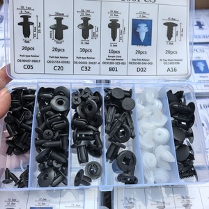 HE26 100PCS Grapas de Retención para Coche, Sujetadores de <span class=keywords><strong>Plástico</strong></span> Automotrices, Clips de Guardabarros de Tamaños Mixtos, Remaches de <span class=keywords><strong>Plástico</strong></span> - Product Image 6