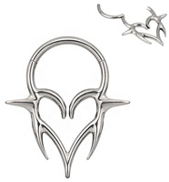 Cincin Titanium CNC Model Segmen Berengsel untuk Perhiasan Clicker, Cincin Hidung, dan Anting Helix