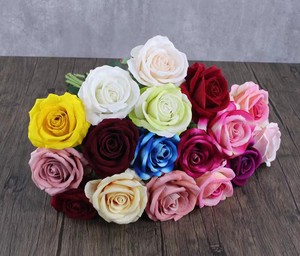 Saint Valentin Offres Spéciales velours unique rose fleurs artificielles fleurs bon marché pour la maison mariage fleurs décoratives - Product Image 5