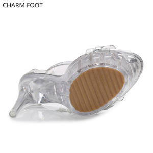 Moda Sexy Shiny End Mujeres plataforma de plástico transparente <span class=keywords><strong>Sandalias</strong></span> de tacón alto - Product Image 5