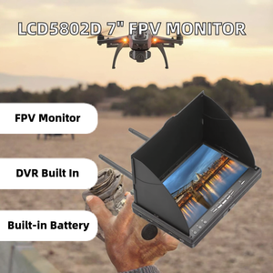 Monitor FPV Raceband LCD5802D 5.8G 40CH de 7 Pulgadas 800x480 con <span class=keywords><strong>Batería</strong></span> Integrada y DVR para Multicópteros Compatibles - Product Image 2