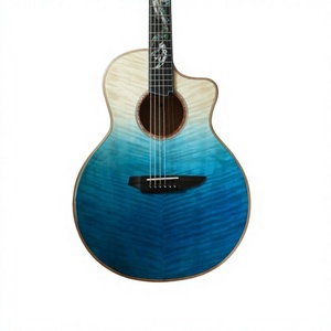 Plateau en bois massif d'érable et d'épicéa. Guitare Maple Back de 41 pouces, avec touche en palissandre et sculptures exquises sur le dos. - Product Image 6
