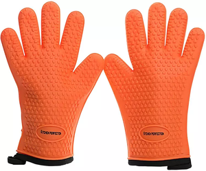 Gants de cuisson en silicone résistants à la chaleur extrême et imperméables pour grillades, cuisson et pâtisserie - Product Image 1