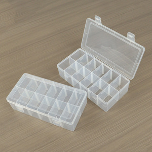 Transparent Plastic <b>Storage</b> <b>Box</b> 12 Compartments With Lid For <b>Small</b> Parts Fishing Tackle Desktop Organizer H Size 22.1x11.2x5.6cm - Product Image 4