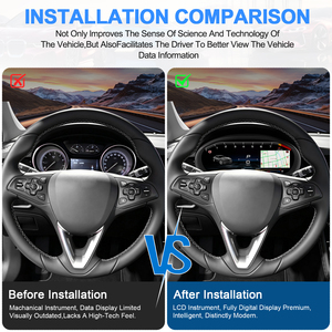 NaviHua Nouveau produit : Tableau de bord numérique pour Opel Astra 2015-2019, écran LCD, compteur de vitesse, compte-tours, affichage du cockpit virtuel. - Product Image 6