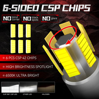 Nouvelle ampoule de phare à 6 côtés 360 degrés phares de voiture style plug-in led feux de voiture