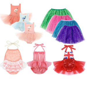 Robe longue de princesse féerique à volants et épaules dénudées pour bébé fille avec prix - Product Image 5