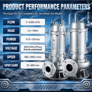 <span class=keywords><strong>Pompe</strong></span> centrifuge submersible en acier inoxydable de type WQ, fonctionnement stable, <span class=keywords><strong>pompe</strong></span> de relevage des eaux usées - Product Image 2