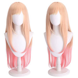 Pelucas de Cosplay Ainizi de 85 cm de Largo, Lisas, Amarillas con Mezcla de Rosa, de Anime My <span class=keywords><strong>Dress</strong></span>-<span class=keywords><strong>Up</strong></span> <span class=keywords><strong>Darling</strong></span> Kitagawa Marin para Mujer - Product Image 5