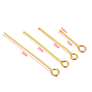 Ago auricolare a 9 punte, in acciaio inossidabile placcato <span class=keywords><strong>oro</strong></span> sottovuoto, accessorio ornamentale, ago per infilare perline fai da te, all'ingrosso - Product Image 3