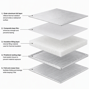 <span class=keywords><strong>Panneau</strong></span> d'isolation sous vide (VIP) pour mur-rideau, façade, porte, tuyau isolé, conteneur modulaire, bâtiment préfabriqué, souterrain - Product Image 5