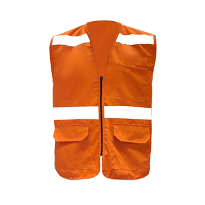 Gilet de sécurité réfléchissant orange CITICITY pour la construction, vêtements de travail haute visibilité, gilet de sécurité pour ingénieurs, gilet de travail avec réflecteurs - Product Image 1