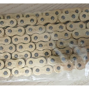 <span class=keywords><strong>Cadena</strong></span> de transmisión de motocicleta <span class=keywords><strong>dorada</strong></span> de alta resistencia <span class=keywords><strong>520</strong></span> 520H 520HO-124L <span class=keywords><strong>Cadena</strong></span> de rodillos OEM para motocicleta - Product Image 6