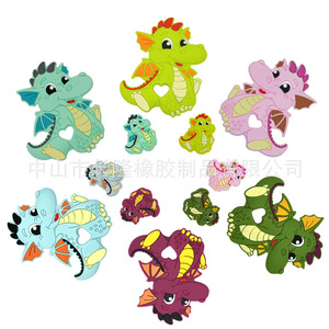 Perles de dentition en silicone en forme de dragon de dessin animé, jouet souple de qualité alimentaire pour bébés de 0 à 24 mois, unisexe - Product Image 3