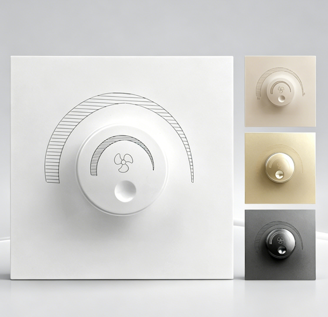 High Quality Wholesale Speed Control Switch White Grey Stepless Speed Control Panel Ceiling Fan Governor Switch Factory