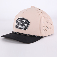 Casquette de baseball personnalisée en caoutchouc, légère, à séchage rapide, imperméable, avec trous perforés découpés au laser, en maille sportive, pour le golf
