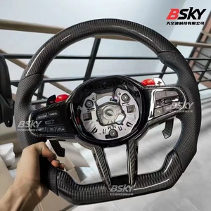 Volant en fibre de carbone personnalisé CS adapté aux <span class=keywords><strong>BMW</strong></span> G20 G87 G38 G22 G26 G30 G80 G82 F90 F30 F10 F02 M5 M3 M4 - Product Image 6