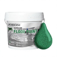 Pintura Epóxica Autonivelante para Pisos con Arena de Color (Verde Brillante, 1 Galón Cubre 40-50 Pies Cuadrados), Resistente al Agua
