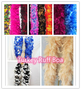 Châle à plumes épaisses colorées boa, écharpe à volants de dinde Boa pour les festivals de mariage, fête, carnaval samba boas 300g - Product Image 1